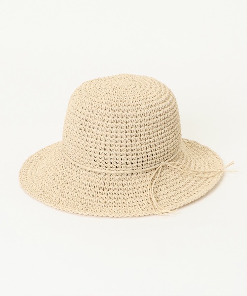 ikka（イッカ）の「手編みこま編みハット（ハット・レディース・オフホワイト/キャメル/ダークグレー・FREE）」の10枚目の写真