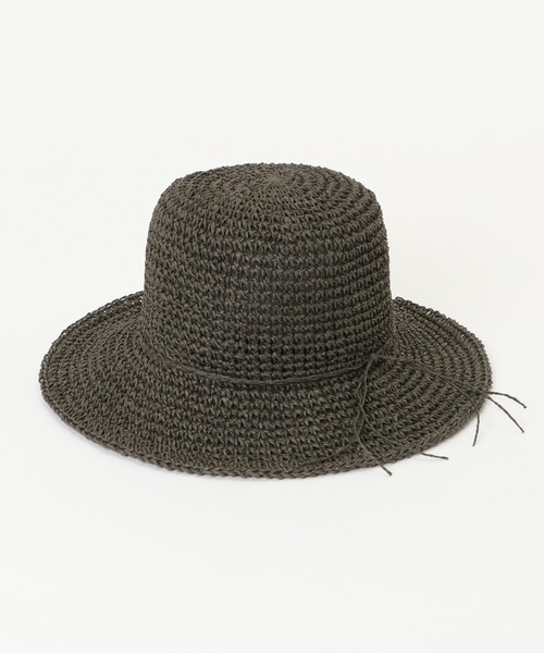 ikka（イッカ）の「手編みこま編みハット（ハット・レディース・オフホワイト/キャメル/ダークグレー・FREE）」の11枚目の写真