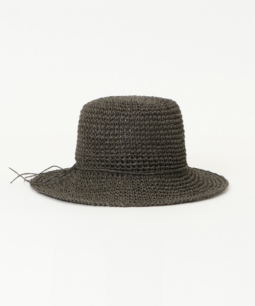 ikka（イッカ）の「手編みこま編みハット（ハット・レディース・オフホワイト/キャメル/ダークグレー・FREE）」の9枚目の写真