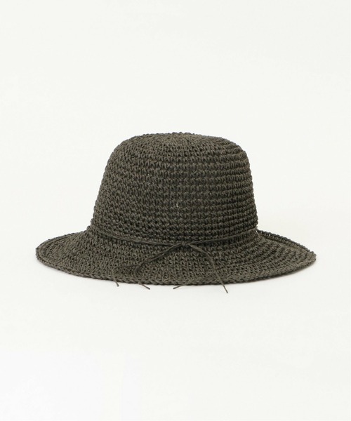 ikka（イッカ）の「手編みこま編みハット（ハット・レディース・オフホワイト/キャメル/ダークグレー・FREE）」の16枚目の写真