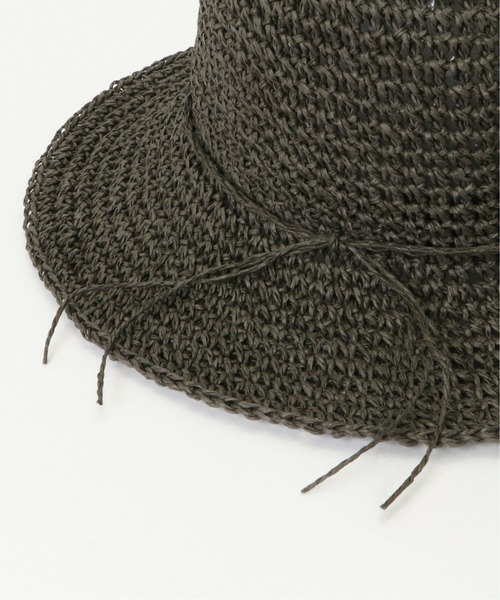 ikka（イッカ）の「手編みこま編みハット（ハット・レディース・オフホワイト/キャメル/ダークグレー・FREE）」の15枚目の写真