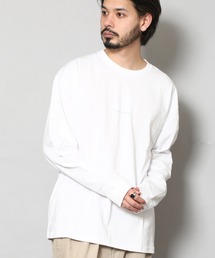 BEYES/バックフォトプリント ロングスリーブ クルーネックTシャツ