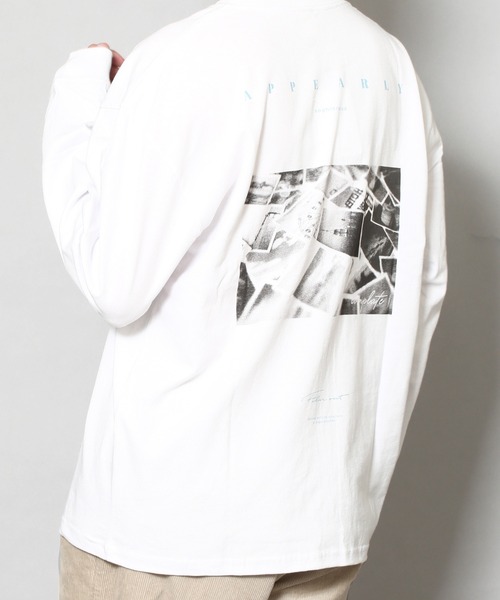 CERCA（チェルカ）の「BEYES/バックフォトプリント ロングスリーブ クルーネックTシャツ（Tシャツ/カットソー・メンズ・ホワイト/ブラック/グリーン系その他・MEDIUM/LARGE）」の4枚目の写真