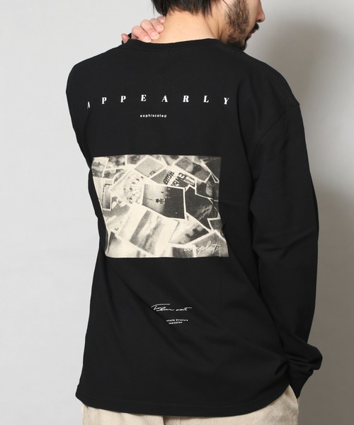 CERCA（チェルカ）の「BEYES/バックフォトプリント ロングスリーブ クルーネックTシャツ（Tシャツ/カットソー・メンズ・ホワイト/ブラック/グリーン系その他・MEDIUM/LARGE）」の5枚目の写真