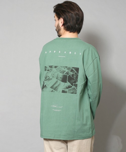 CERCA（チェルカ）の「BEYES/バックフォトプリント ロングスリーブ クルーネックTシャツ（Tシャツ/カットソー・メンズ・ホワイト/ブラック/グリーン系その他・MEDIUM/LARGE）」の8枚目の写真