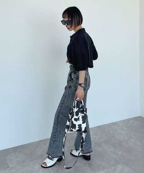 PAGEBOY（ページボーイ）の「シアーギャザーシャツ（シャツ/ブラウス・レディース・ブラック/オフホワイト/ブルー/グレイッシュベージュ・FREE）」の13枚目の写真