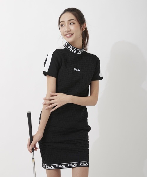 FILA GOLF(フィラゴルフ )の「【FILA GOLF:フィラゴルフ】レディース 半袖モックネックニット ゴルフウェア(ニット/セーター・レディース・ホワイト/ブラック/ブルー/ライトピンク・MEDIUM/LARGE)」の17枚目の写真