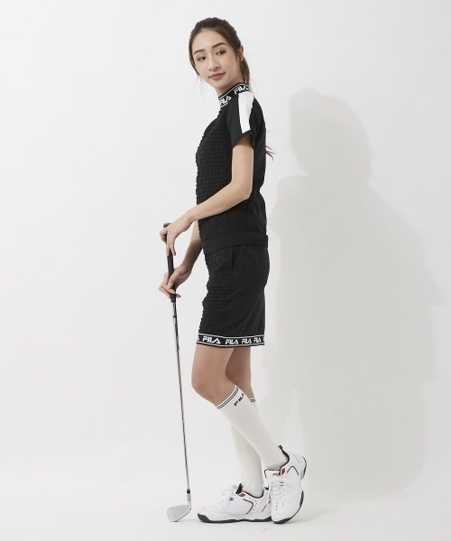 FILA GOLF(フィラゴルフ )の「【FILA GOLF:フィラゴルフ】レディース 半袖モックネックニット ゴルフウェア(ニット/セーター・レディース・ホワイト/ブラック/ブルー/ライトピンク・MEDIUM/LARGE)」の19枚目の写真