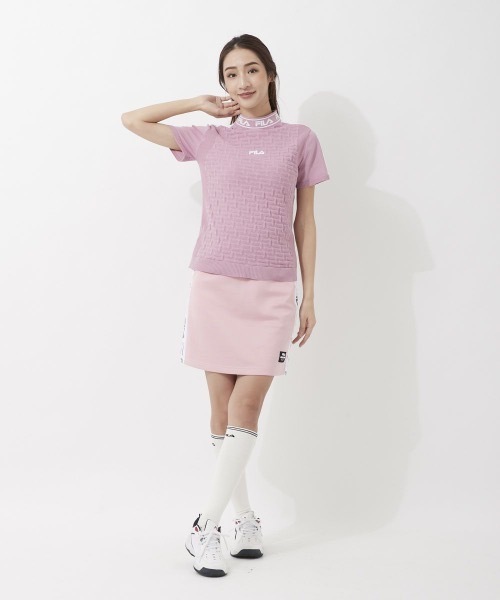 FILA GOLF:フィラゴルフ】レディース 半袖モックネックニット