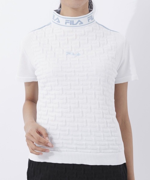 FILA GOLF:フィラゴルフ】レディース 半袖モックネックニット