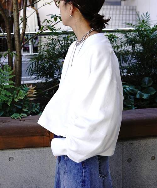 CLOCHE（クロシェ）の「CLOCHE (クロシェ)　Vネックスウェット /21085022（スウェット・レディース・ホワイト/ベージュ/グリーン/ブラック・FREE）」の6枚目の写真