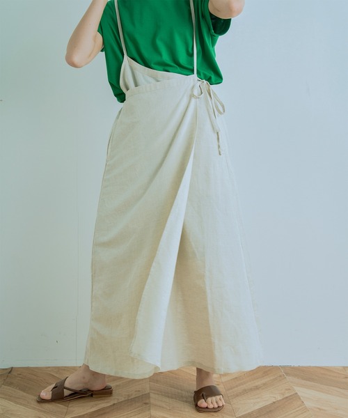 Kelen(ケレン)の「「KELEN/ ケレン」WRAP LIKE SKIRT"GYUN"(スカート・レディース・ブラック/ブラウン/カーキ/アイボリー・S/M)」の11枚目の写真
