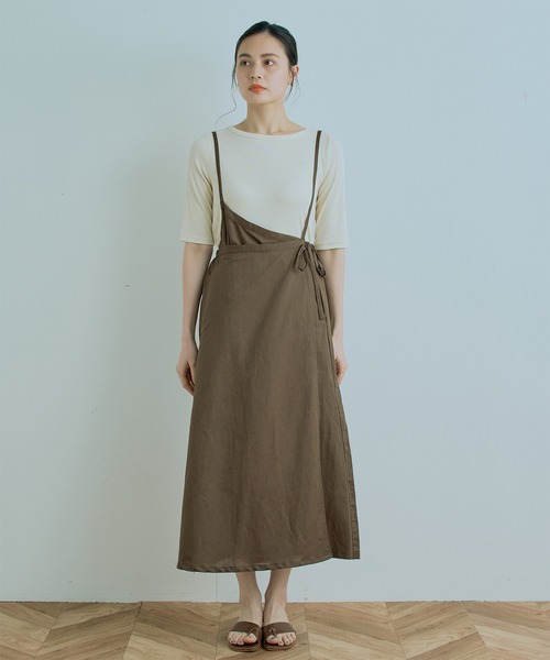Kelen(ケレン)の「「KELEN/ ケレン」WRAP LIKE SKIRT"GYUN"(スカート・レディース・ブラック/ブラウン/カーキ/アイボリー・S/M)」の20枚目の写真