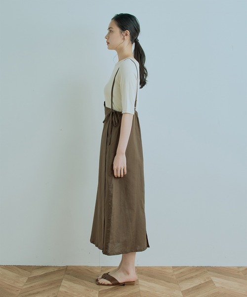 Kelen(ケレン)の「「KELEN/ ケレン」WRAP LIKE SKIRT"GYUN"(スカート・レディース・ブラック/ブラウン/カーキ/アイボリー・S/M)」の21枚目の写真