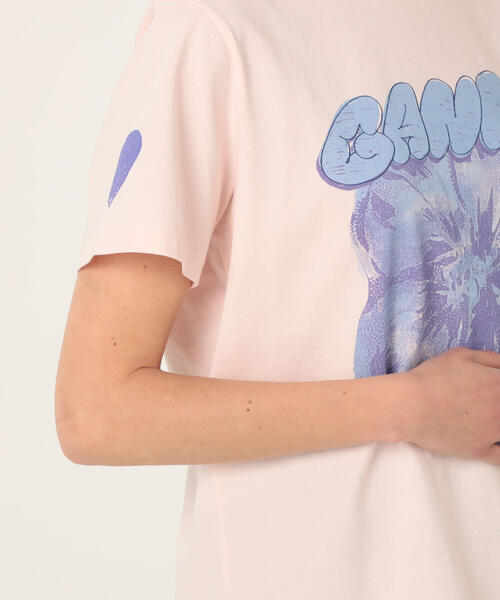 美品！TOMORROWLAND購入GANNIガニー コットンプリント半袖Tシャツ 美品！TOMORROWLAND購入GANNIガニー コットンプリント半袖T