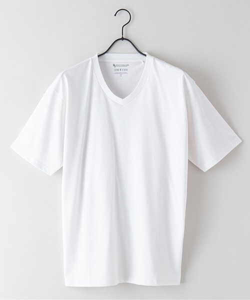 Blue Standard (ブルースタンダード)の「【BLUE STANDARD/ブルースタンダード】汗染みの目立ちにくいTシャツ ゼロステイン 撥水性 UVカット VネックTシャツ(Tシャツ/カットソー・メンズ・グレー/オリーブ/ブルー/ライトベージュ/ホワイト/チャコールグレー/ブラック/ネイビー・MEDIUM/LARGE/X-LARGE/SMALL)」の14枚目の写真