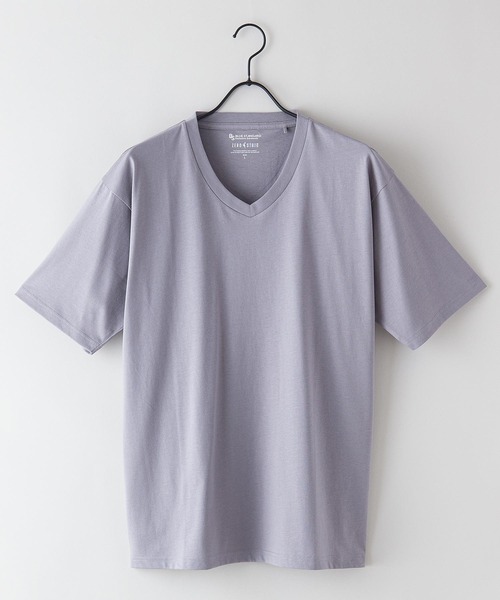 Blue Standard (ブルースタンダード)の「【BLUE STANDARD/ブルースタンダード】汗染みの目立ちにくいTシャツ ゼロステイン 撥水性 UVカット VネックTシャツ(Tシャツ/カットソー・メンズ・グレー/オリーブ/ブルー/ライトベージュ/ホワイト/チャコールグレー/ブラック/ネイビー・MEDIUM/LARGE/X-LARGE/SMALL)」の17枚目の写真