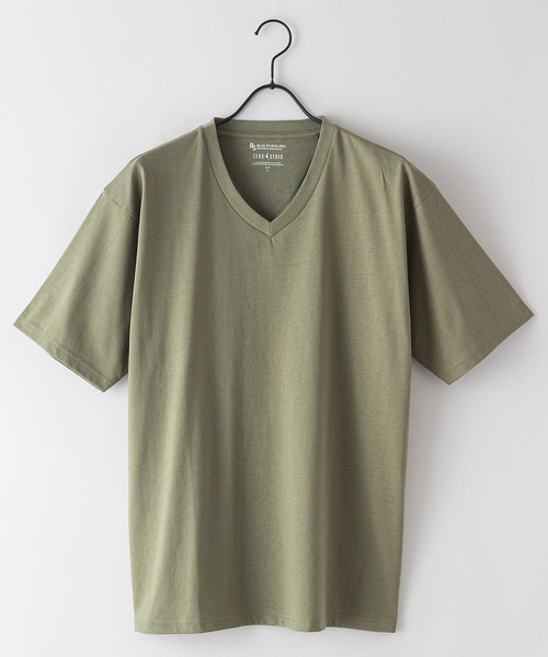 Blue Standard (ブルースタンダード)の「【BLUE STANDARD/ブルースタンダード】汗染みの目立ちにくいTシャツ ゼロステイン 撥水性 UVカット VネックTシャツ(Tシャツ/カットソー・メンズ・グレー/オリーブ/ブルー/ライトベージュ/ホワイト/チャコールグレー/ブラック/ネイビー・MEDIUM/LARGE/X-LARGE/SMALL)」の19枚目の写真