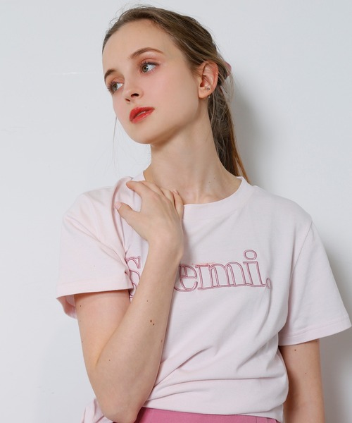 Seemi. byNICECLAUP( シーミーバイナイスクラップ)の「Seemi 2022 TEE(Tシャツ/カットソー・レディース・ホワイト/ピンク/ホワイト×ブラック・FREE)」の16枚目の写真