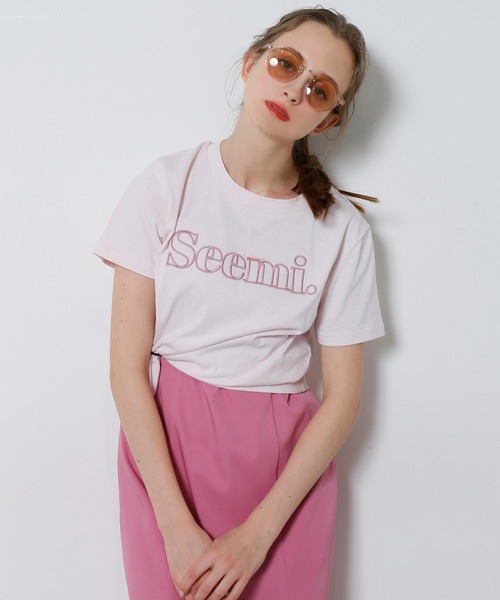 Seemi. byNICECLAUP( シーミーバイナイスクラップ)の「Seemi 2022 TEE(Tシャツ/カットソー・レディース・ホワイト/ピンク/ホワイト×ブラック・FREE)」の18枚目の写真