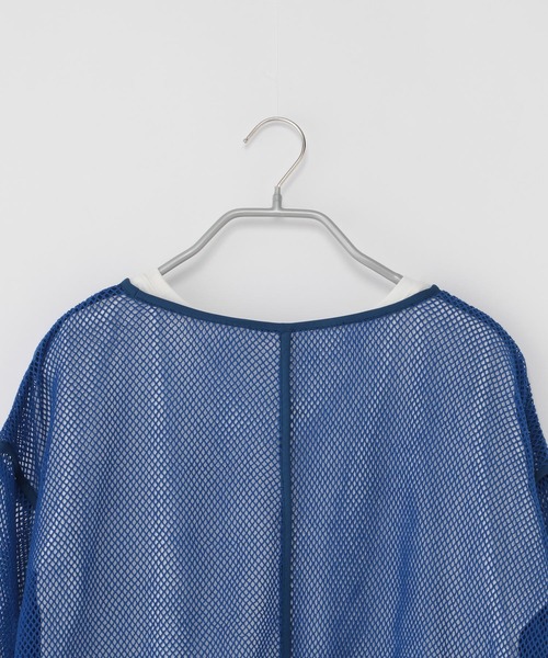 niko and...（ニコアンド）の「[MODE NORM CORE]メッシュアンサンブルプルオーバー（Tシャツ/カットソー・レディース・ホワイト/ナチュラル/ブルー・MEDIUM/LARGE）」の7枚目の写真