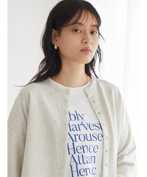 AMERICAN HOLIC（アメリカンホリック）の「ドットボタンミニ裏毛カーディガン（カーディガン/ボレロ・レディース・ブラック/ホワイト系その他・M/L）」の22枚目の写真