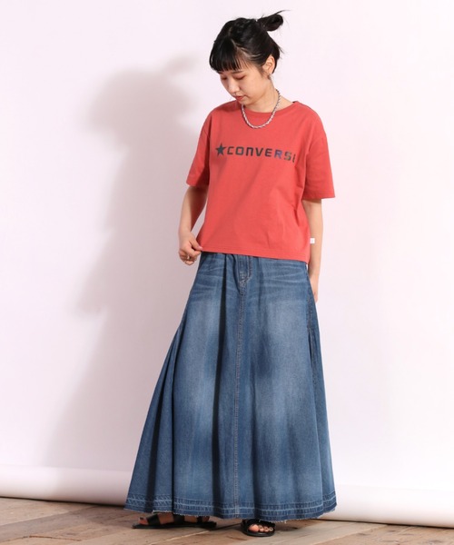 CONVERSE(コンバース)の「【CONVERSE】レインボーハクプリントTee(Tシャツ/カットソー・レディース・ホワイト系/レッド系・M)」の10枚目の写真