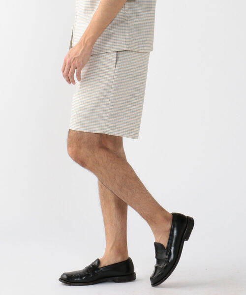 BEAMS PLUS(ビームスプラス)の「BEAMS PLUS / プレーンフロント タッタソールチェック ショーツ(その他パンツ・メンズ・グリーン系その他/イエロー系その他・SMALL/MEDIUM/LARGE/X-LARGE)」の8枚目の写真