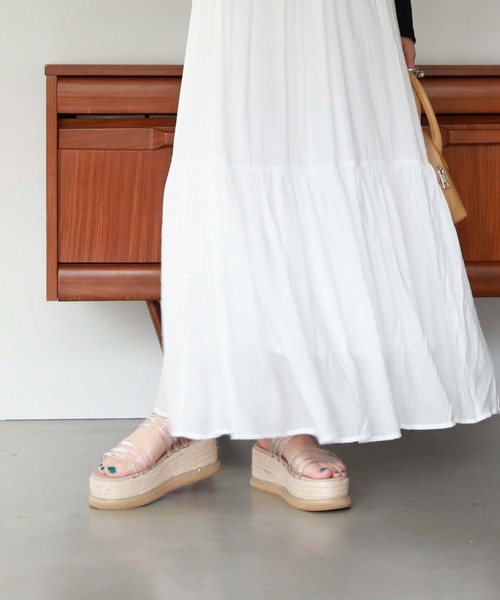 archives（アルシーヴ）の「厚底ミュールサンダル（サンダル・レディース・ブラック/クリア・MEDIUM/LARGE）」の11枚目の写真