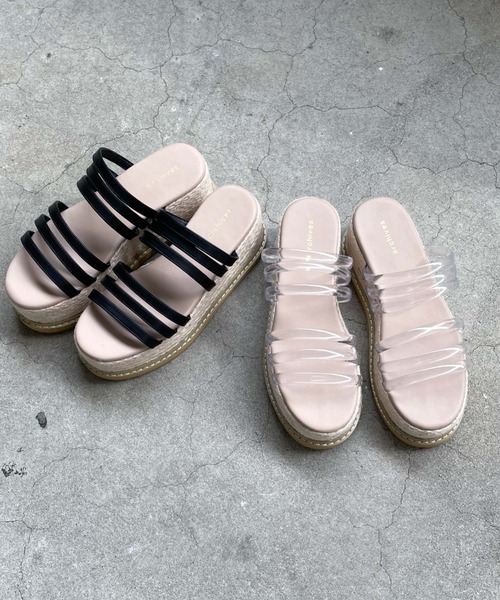 archives（アルシーヴ）の「厚底ミュールサンダル（サンダル・レディース・ブラック/クリア・MEDIUM/LARGE）」の6枚目の写真