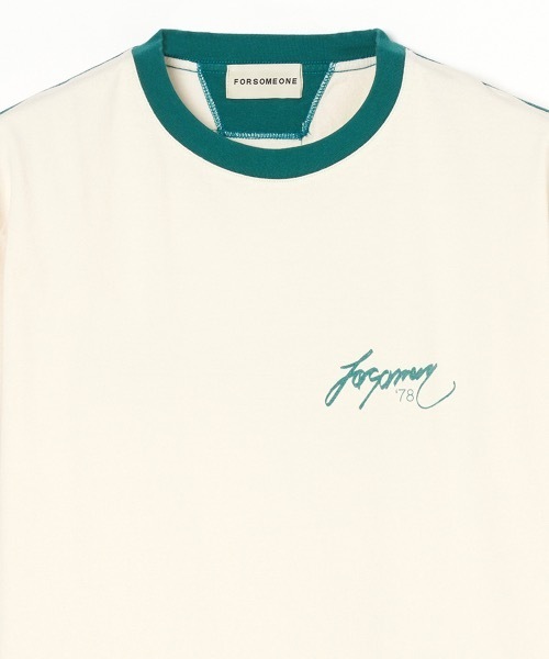 FORSOMEONE（フォーサムワン）の「FORSOMEONE TAG RINGER TEE（Tシャツ
