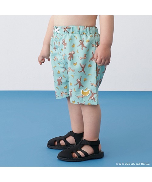 petit main（プティマイン）の「【おさるのジョージ】総柄水着（水着・キッズ・アイボリー/エメラルド/ネイビー・110cm/120cm/80ｃｍ/100cm/130cm/90cm）」の3枚目の写真