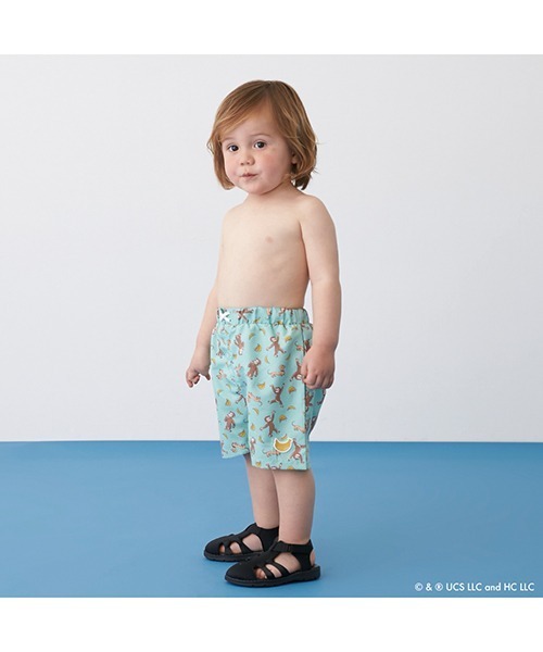 petit main（プティマイン）の「【おさるのジョージ】総柄水着（水着・キッズ・アイボリー/エメラルド/ネイビー・110cm/120cm/80ｃｍ/100cm/130cm/90cm）」の5枚目の写真