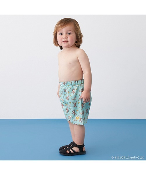 petit main（プティマイン）の「【おさるのジョージ】総柄水着（水着・キッズ・アイボリー/エメラルド/ネイビー・110cm/120cm/80ｃｍ/100cm/130cm/90cm）」の6枚目の写真