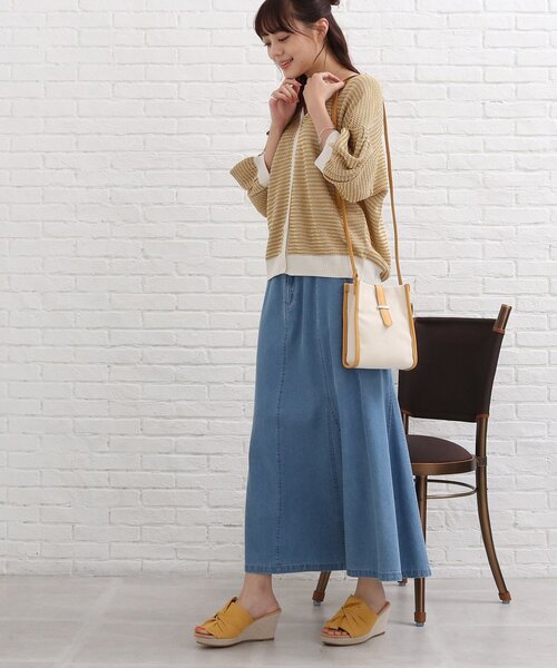 SHOO・LA・RUE(シューラルー)の「◆配色編みゆるカーディガン(カーディガン/ボレロ・レディース・グリーン系その他5/イエロー系4/ピンク系9・00)」の15枚目の写真