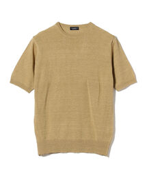 MORGANO × BEAMS F / 別注 リネンコットン クルーネック ニット