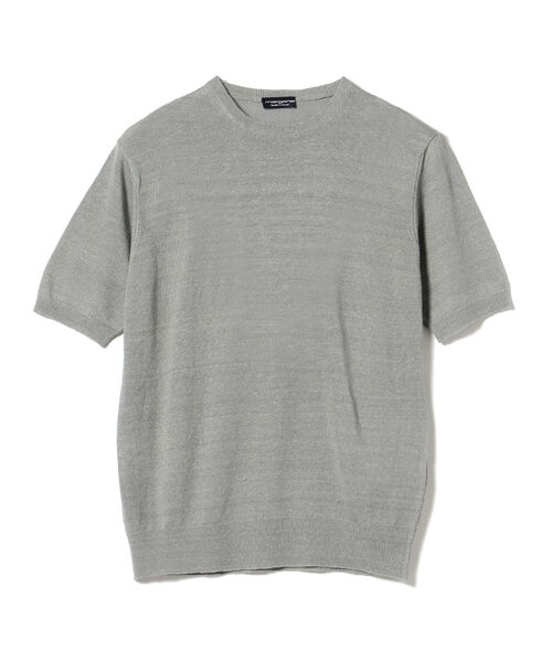 MORGANO（モルガーノ）の「MORGANO × BEAMS F / 別注 リネンコットン クルーネック ニット（Tシャツ/カットソー・メンズ・ベージュ/ネイビー/オレンジ系その他7/グレー・48 8R/46 8R/50 8R）」の5枚目の写真