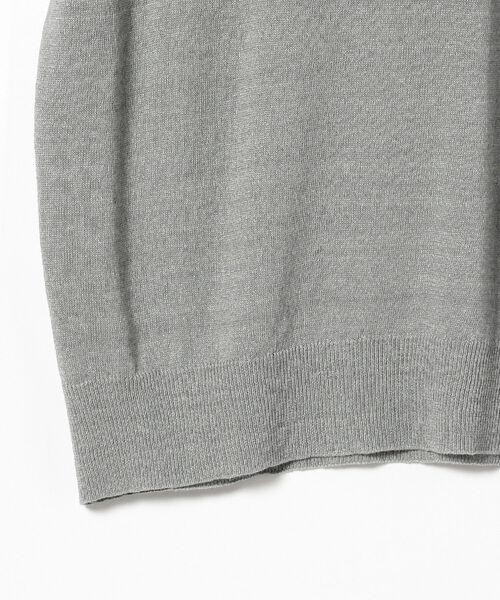 MORGANO（モルガーノ）の「MORGANO × BEAMS F / 別注 リネンコットン クルーネック ニット（Tシャツ/カットソー・メンズ・ベージュ/ネイビー/オレンジ系その他7/グレー・48 8R/46 8R/50 8R）」の8枚目の写真