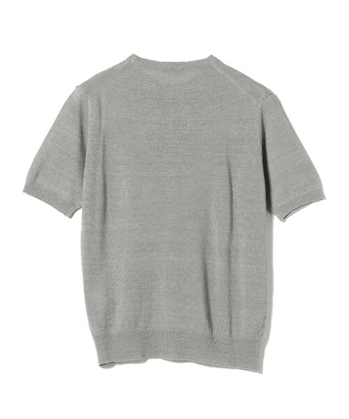 MORGANO（モルガーノ）の「MORGANO × BEAMS F / 別注 リネンコットン クルーネック ニット（Tシャツ/カットソー・メンズ・ベージュ/ネイビー/オレンジ系その他7/グレー・48 8R/46 8R/50 8R）」の9枚目の写真