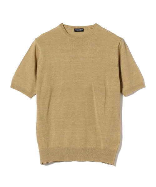MORGANO（モルガーノ）の「MORGANO × BEAMS F / 別注 リネンコットン クルーネック ニット（Tシャツ/カットソー・メンズ・ベージュ/ネイビー/オレンジ系その他7/グレー・48 8R/46 8R/50 8R）」の11枚目の写真