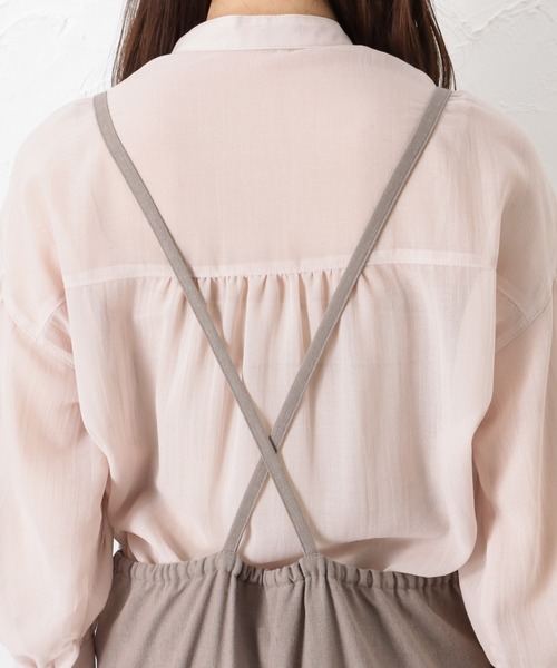 Howdy Marie(ハウディ―マリー)の「ワイドストレート オーバーオール(サロペット/オーバーオール・レディース・ベージュ/ブラウン/グレイッシュベージュ・M/L)」の15枚目の写真