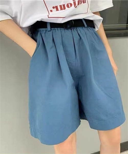 Dream garden(ドリームガーデン)の「ベルト付けショートパンツ(その他パンツ・レディース・ホワイト/ブルー/ブラック・XL/M/L/2XL)」の3枚目の写真