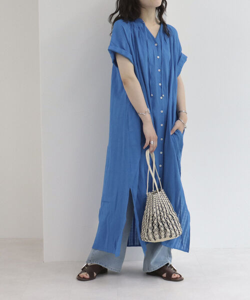 The Bagmati（ザバグマティ）の「【BAGMATI/バグマティ】MIXマクラメ ラウンドバッグ（トートバッグ・レディース・ホワイト系その他2・FREE）」の6枚目の写真