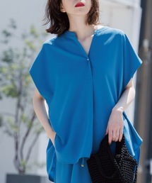 OPAQUE.CLIP | ウーリッシュドライストレッチ パールボタンスキッパーブラウス【WEB限定カラー・サイズ】(シャツ/ブラウス)