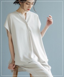 OPAQUE.CLIP | ウーリッシュドライストレッチ パールボタンスキッパーブラウス【WEB限定カラー・サイズ】(シャツ/ブラウス)