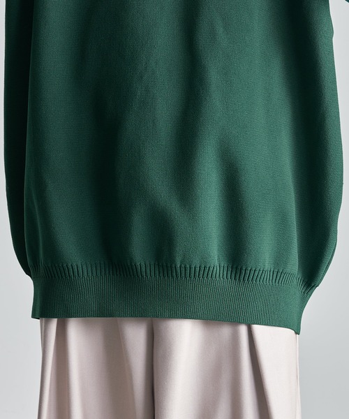 Like Us（ライクアス）の「【Like Us】ハーフジップミラノリブハイゲージ捲縮S/S サマーニット（ニット/セーター・メンズ・ブラック/グリーン/アイボリー/チャコール・M/L）」の19枚目の写真