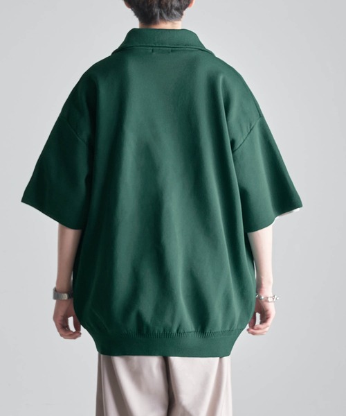 Like Us（ライクアス）の「【Like Us】ハーフジップミラノリブハイゲージ捲縮S/S サマーニット（ニット/セーター・メンズ・ブラック/グリーン/アイボリー/チャコール・M/L）」の10枚目の写真