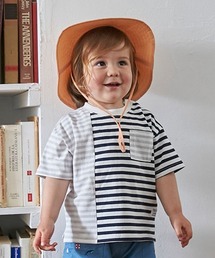 petit main | ボーダー切替Ｔシャツ(Tシャツ/カットソー)