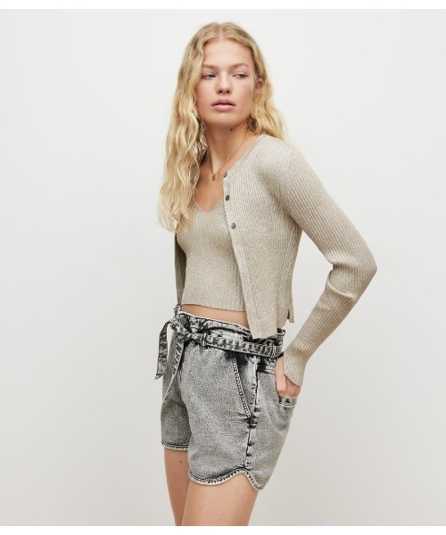ALLSAINTS(オールセインツ)の「LEXI CARDIGAN | LEXI カーディガン(カーディガン/ボレロ・レディース・シルバー系その他・S/XS/M)」の4枚目の写真