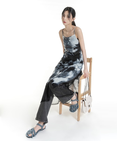 FOLLOWIN（フォロウィン）の「[FLW MADE]タイダイ配色ロングワンピース（ワンピース・レディース・ブラック/ベージュ/グレー・FREE）」の17枚目の写真